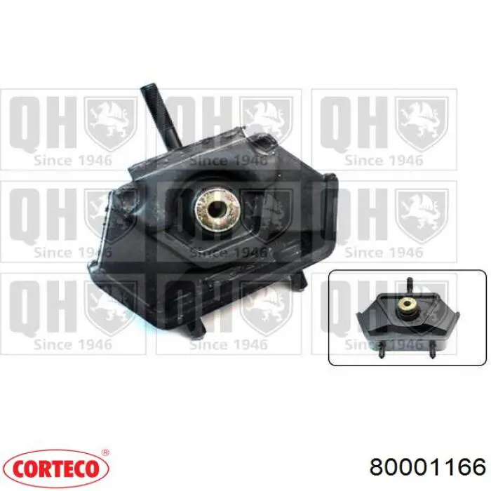 Левая подушка двигателя 80001166 Corteco