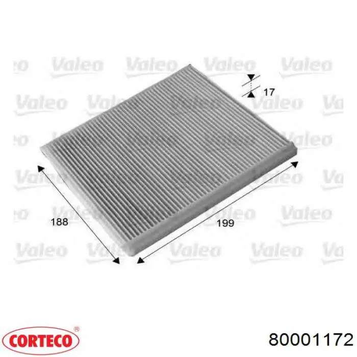Фильтр воздушный отопителя Corteco 80001172 цена, от 8.47 USD