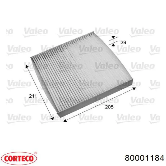 Фильтр воздушный отопителя Corteco 80001184 цена, от 18.21 USD