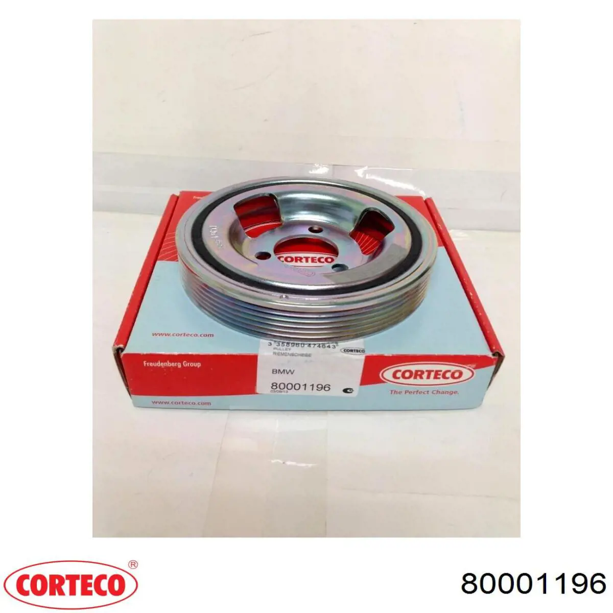 Купить 80001196 Corteco Шкив-демпфер коленвала