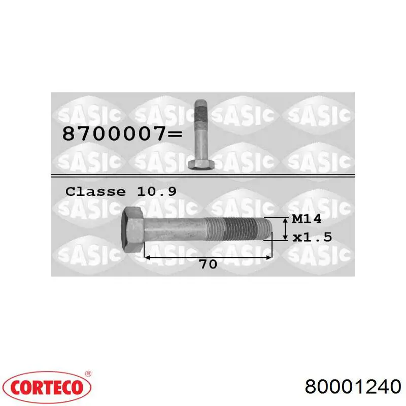 80001240 Corteco Болт коленвала