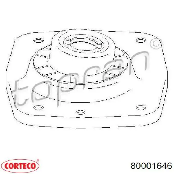 80001646 Corteco Опора левого переднего амортизатора