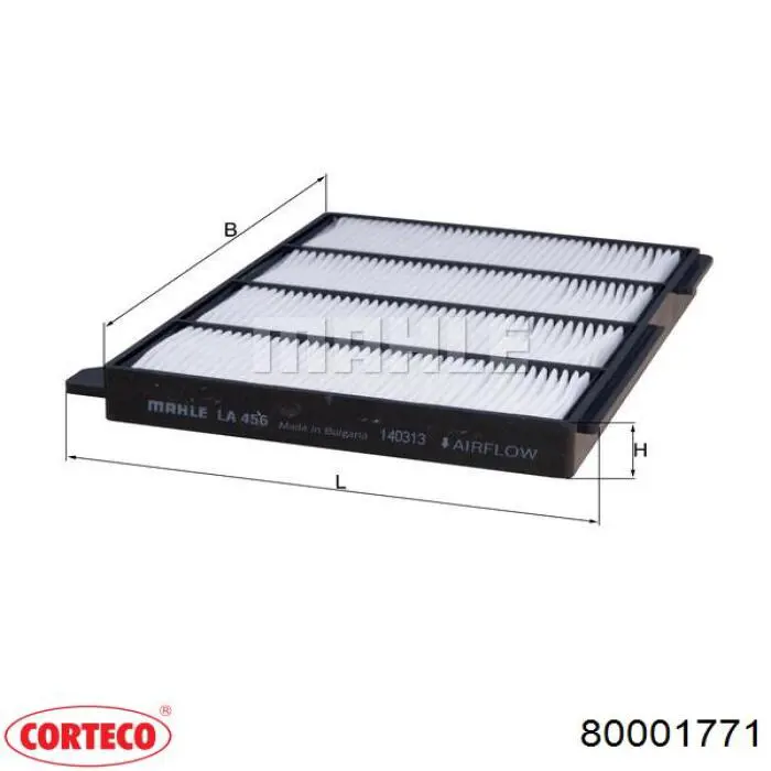 Фильтр салона 80001771 Corteco