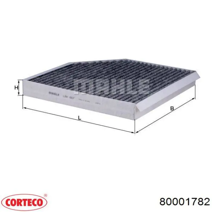 Воздушный фильтр салона Corteco 80001782
