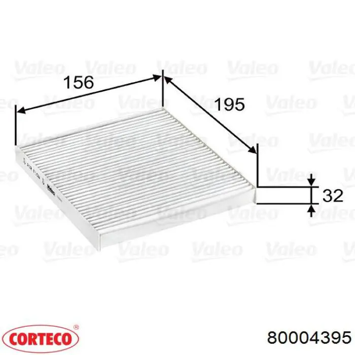 Фильтр салона 80004395 Corteco