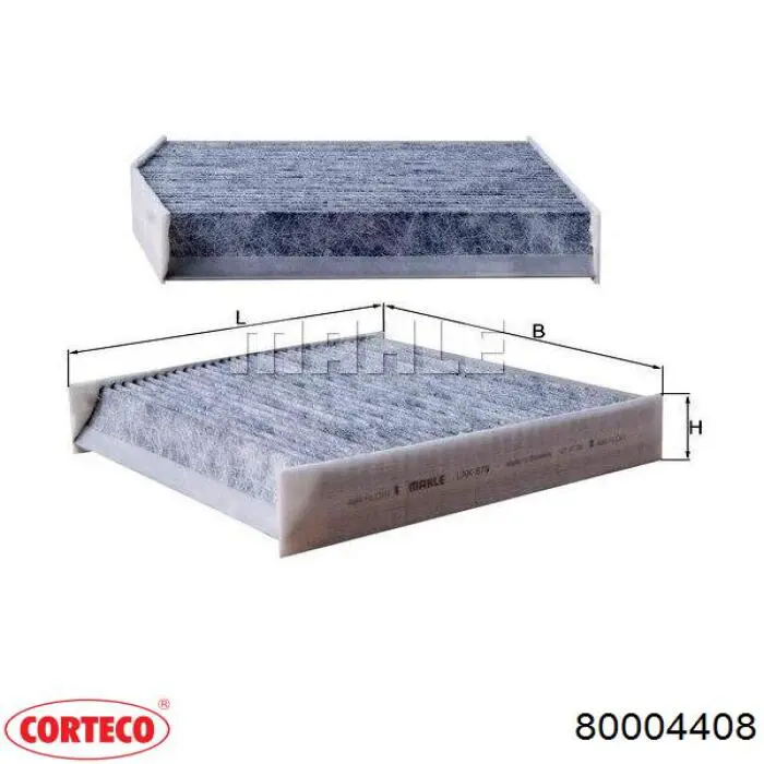 Купить 80004408 Corteco Фильтр салона угольный