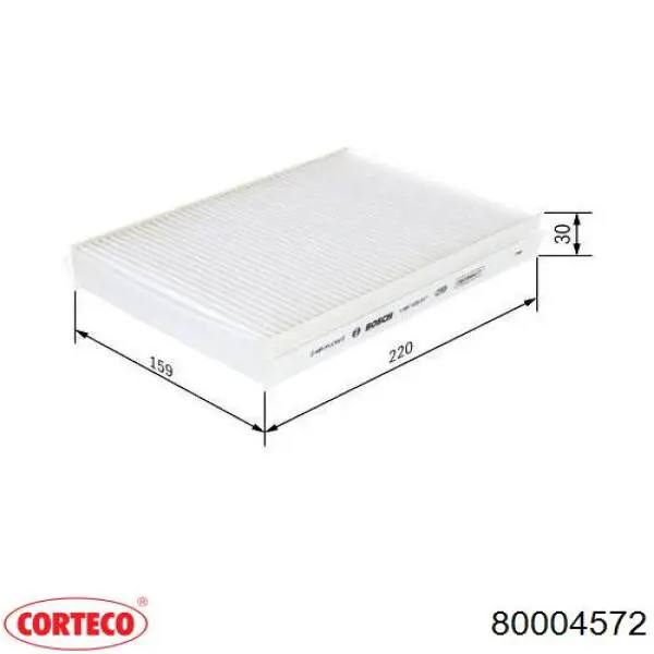 Фильтр салона 80004572 Corteco