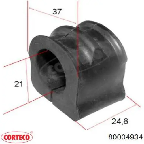 Втулка переднего стабилизатора Corteco 80004934 цена, от 2.34 USD