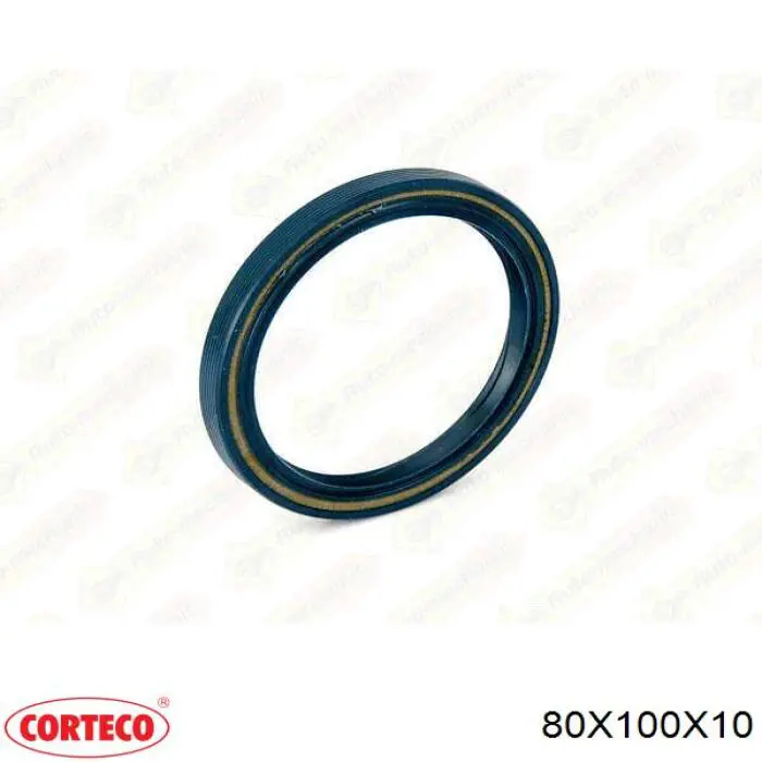 80X100X10 Corteco Сальник коленвала двигателя, задний