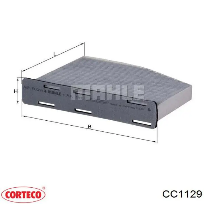 Фильтр воздушный отопителя Corteco CC1129 цена, от 9.16 USD