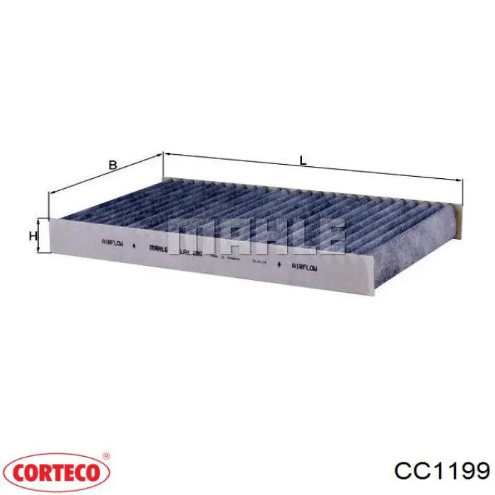 Фильтр воздушный отопителя Corteco CC1199 цена, от 18.28 USD