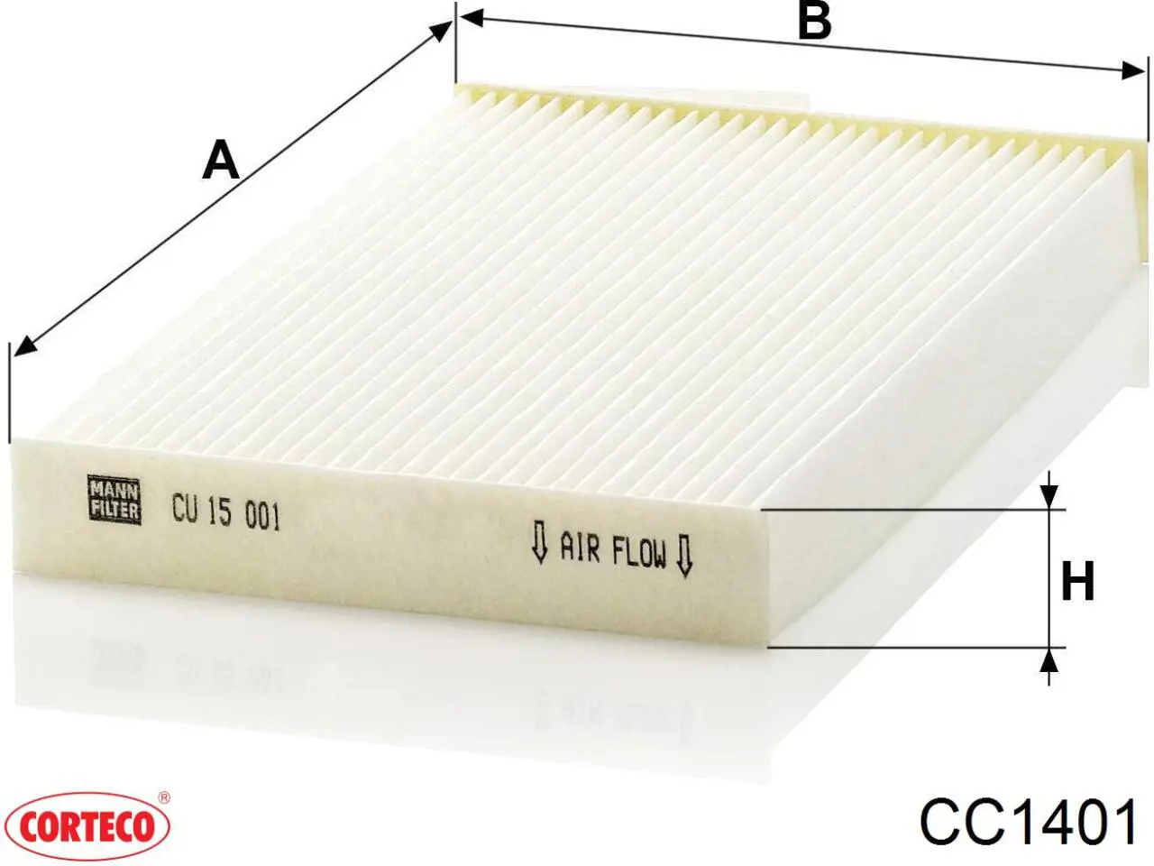 Фильтр салона CC1401 Corteco