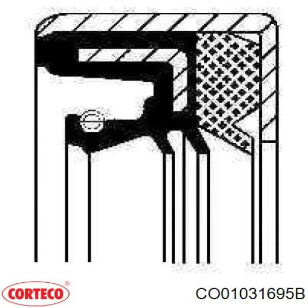 CO01031695B Corteco Сальник заднего хвостовика редуктора 