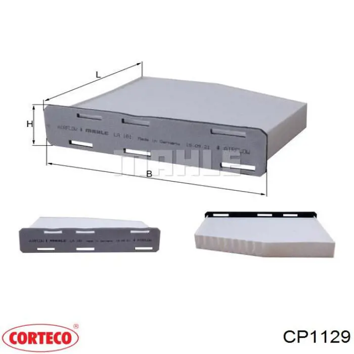 Фильтр воздушный отопителя Corteco CP1129 цена, от 5.59 USD