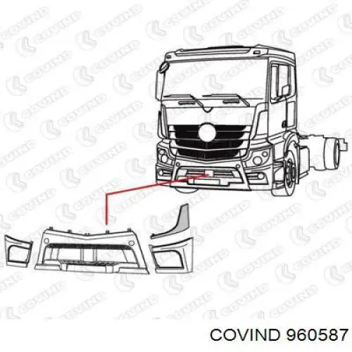 Купить 960587 Covind Решетка радиатора