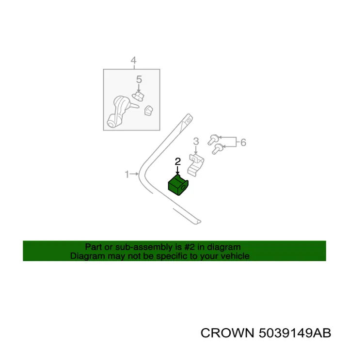 Втулка стабилизатора 5039149AB Crown