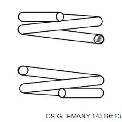 14319513 CS Germany Пружина подвески задняя