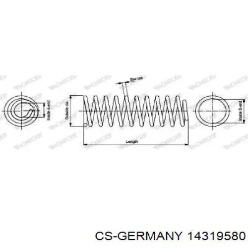 Передняя пружина 14319580 CS Germany
