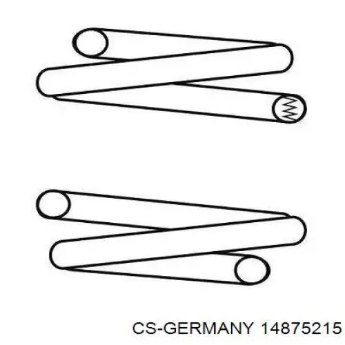 Задняя пружина 14875215 CS Germany