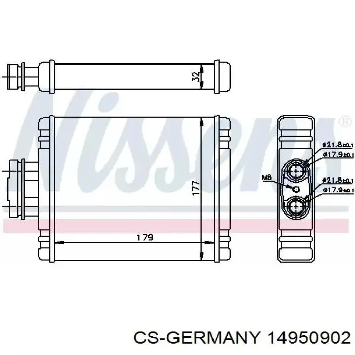 Передняя пружина 14950902 CS Germany
