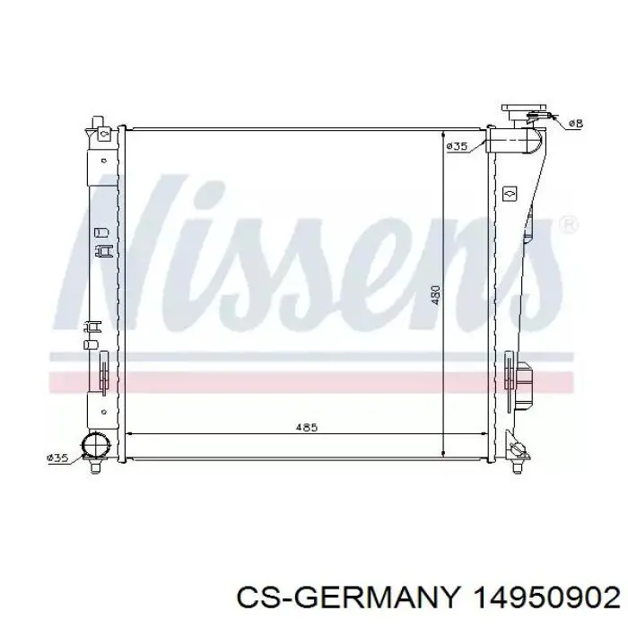 Пружина передняя CS Germany 14950902