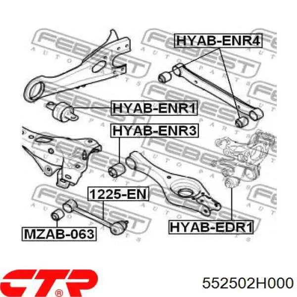 552502H000 CTR Поперечная тяга задней подвески