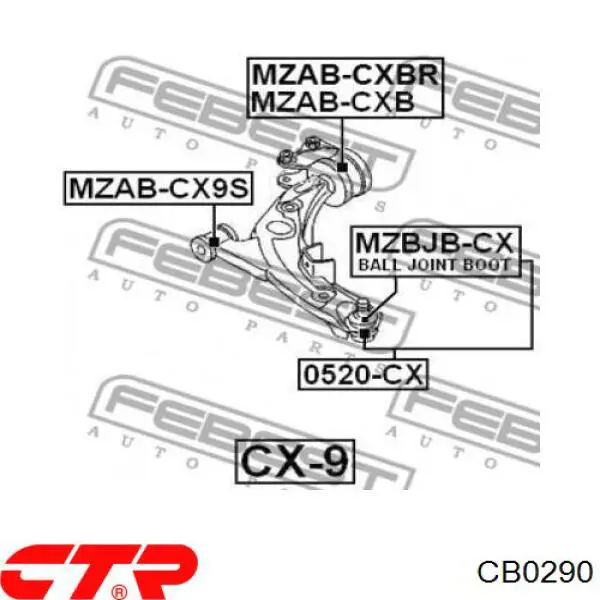 Купить CB0290 CTR Нижняя шаровая опора