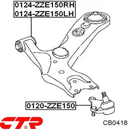 Нижняя шаровая опора CB0418 CTR