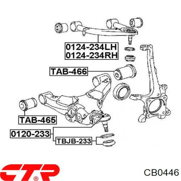 Верхняя шаровая опора CB0446 CTR