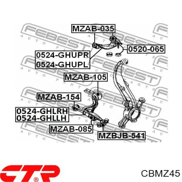 Верхняя шаровая опора CBMZ45 CTR