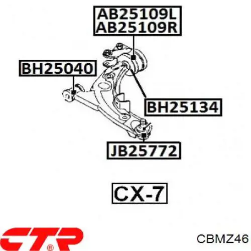 CBMZ46 CTR Палец шаровой нижний