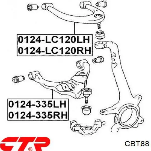 Шаровая опора, нижняя CTR CBT88 цена, от 17.45 USD
