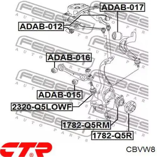 Шаровая опора, нижняя CTR CBVW8 цена, от 18.36 USD