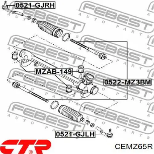 Рулевой наконечник CEMZ65R CTR