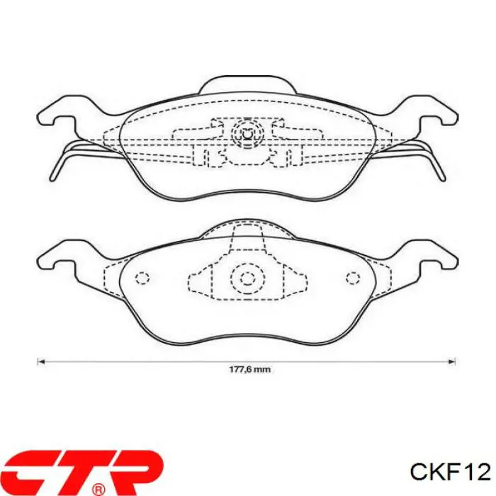 Передние тормозные колодки CKF12 CTR