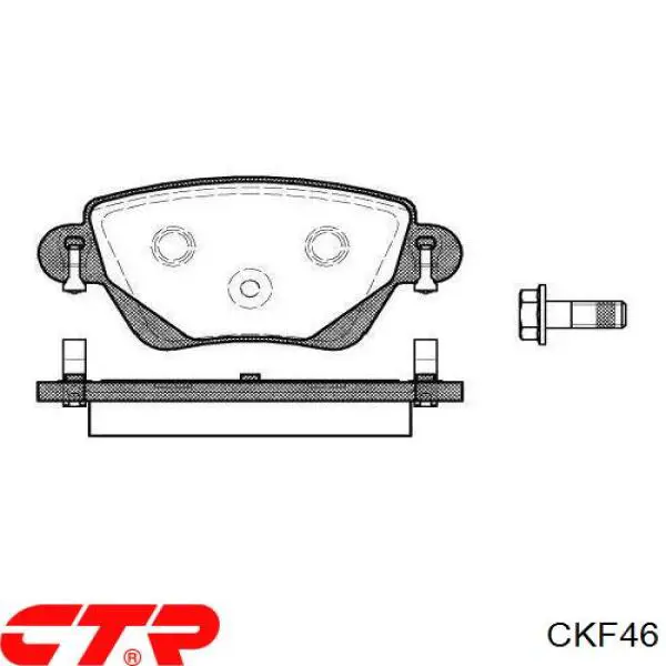 CKF-46 CTR колодки тормозные задние дисковые