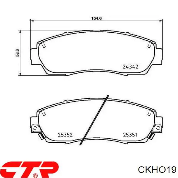 Колодки CTR CKHO19 цена, от 30.36 USD
