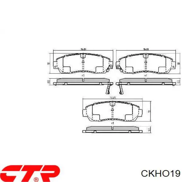 CKHO19 CTR Колодки передние