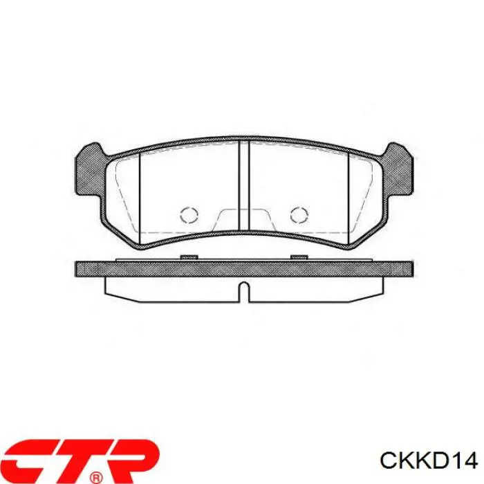 CKKD14 CTR колодки тормозные задние дисковые