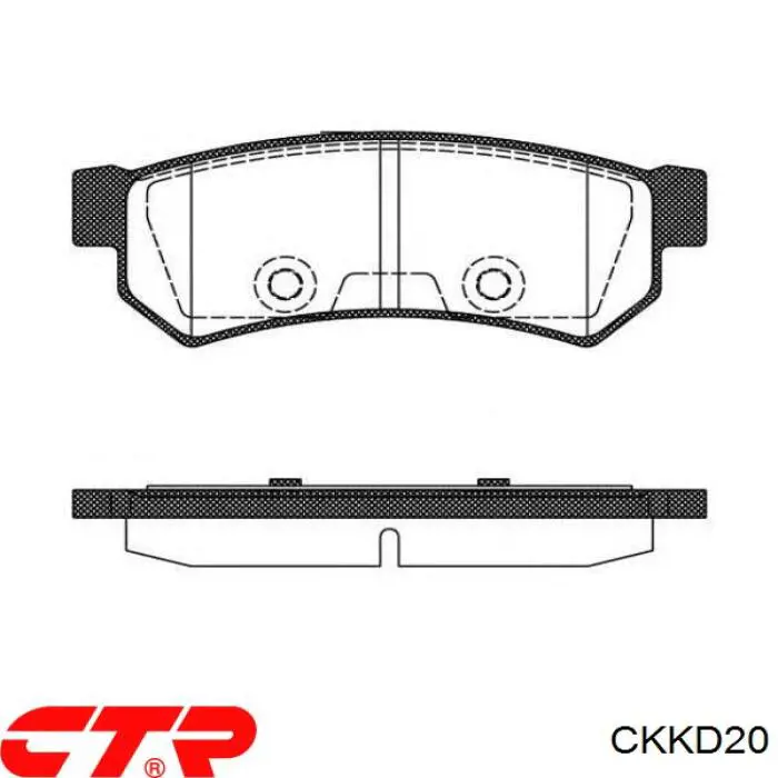 CKKD20 CTR колодки тормозные задние дисковые