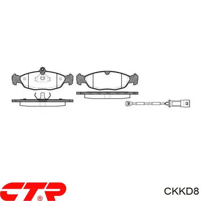 CKKD8 CTR Колодки передние