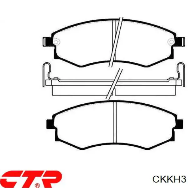 CKKH3 CTR колодки тормозные передние дисковые