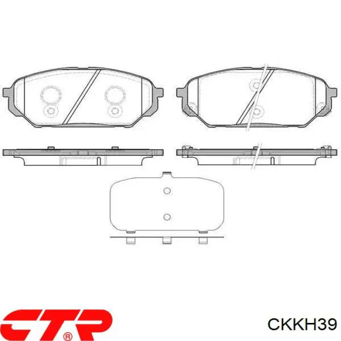 Передние тормозные колодки CKKH39 CTR