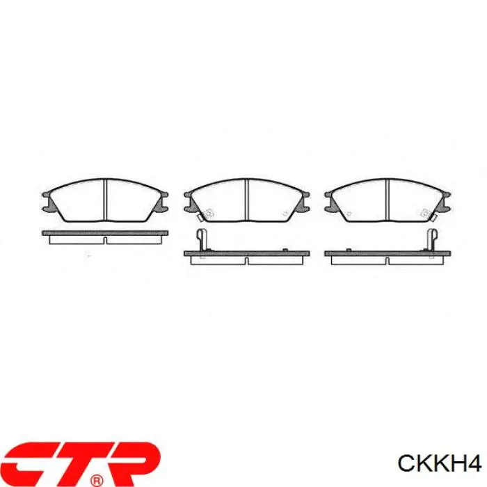 CKKH4 CTR колодки тормозные передние дисковые
