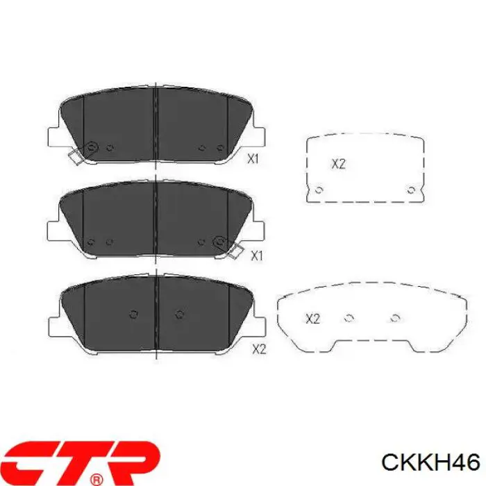 Передние тормозные колодки CKKH46 CTR