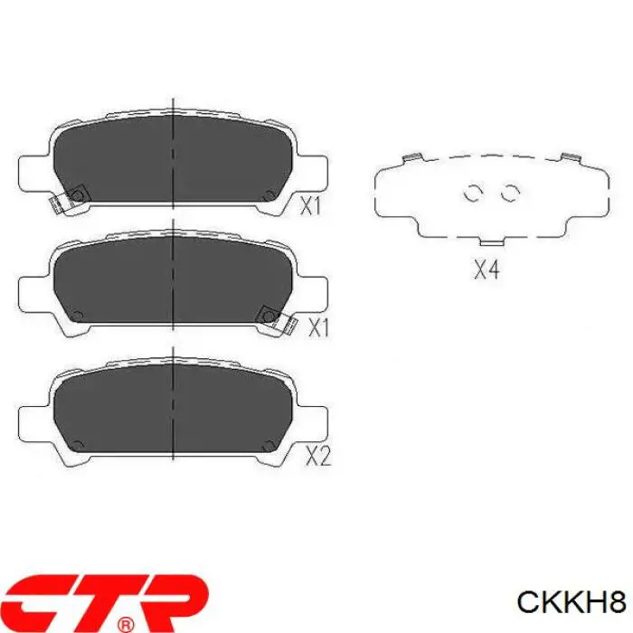 Колодки дисковые  CTR CKKH8 цена, от 10.98 USD