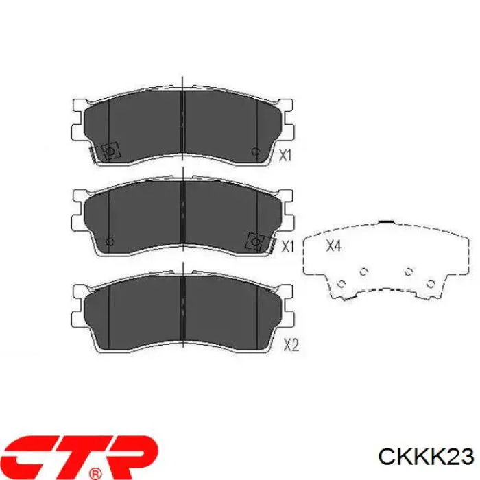 Колодки CTR CKKK23 цена, от 14.45 USD