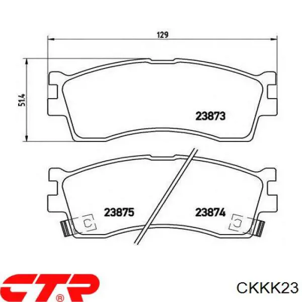 CKKK23 CTR Колодки передние