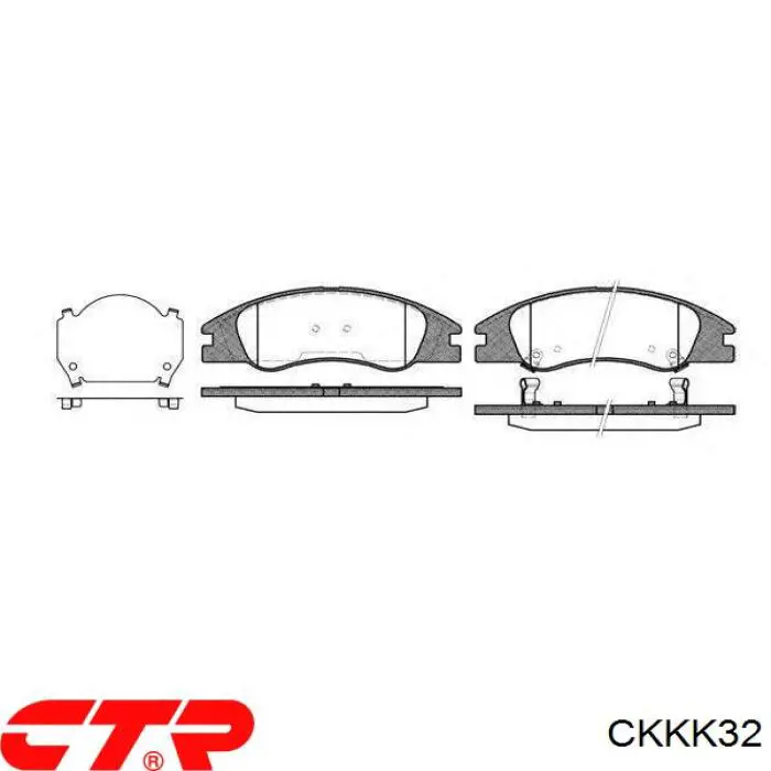CKKK32 CTR Колодки передние