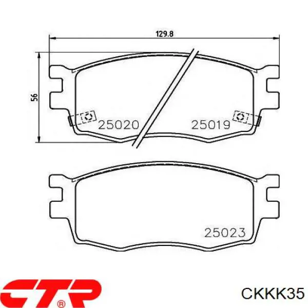 CKKK35 CTR Колодки передние